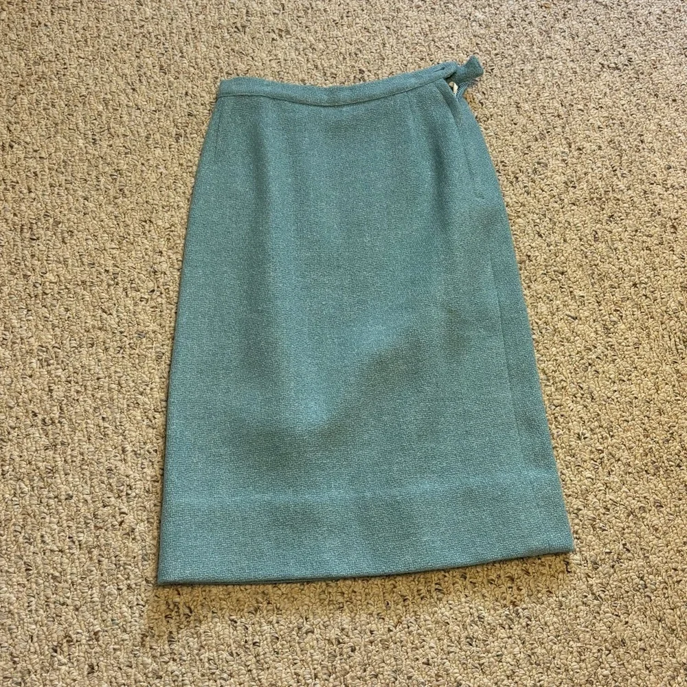 Vintage baby blue skirt suit - Picture 3 of 16